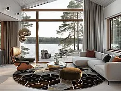 Rond vloerkleed - Brigooda (grijs)