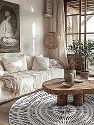 Rond vloerkleed - Brussels Night (grijs)