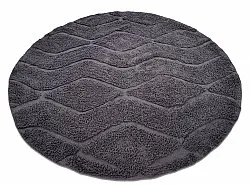 Ronde vloerkleden - Brynn Natural Cotton Shaggy (zwart)