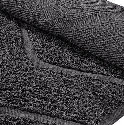 Ronde vloerkleden - Brynn Natural Cotton Shaggy (zwart)