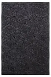 Hoogpolig vloerkleed - Brynn Natural Cotton Shaggy (zwart)