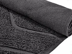 Hoogpolig vloerkleed - Brynn Natural Cotton Shaggy (zwart)