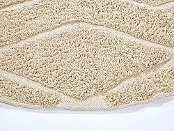 Ronde vloerkleden - Brynn Natural Cotton Shaggy (beige)