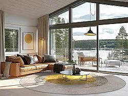 Rond vloerkleed - Budoni (grijs/beige/geel)