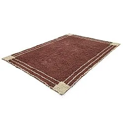 Hoogpolig vloerkleed - Cataya Natural Cotton Shaggy (bruin/beige)