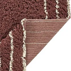 Hoogpolig vloerkleed - Cataya Natural Cotton Shaggy (bruin/beige)