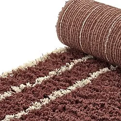 Hoogpolig vloerkleed - Cataya Natural Cotton Shaggy (bruin/beige)