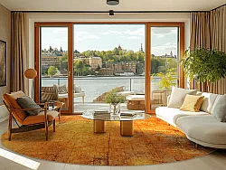 Rond vloerkleed - Cesano (oranje)