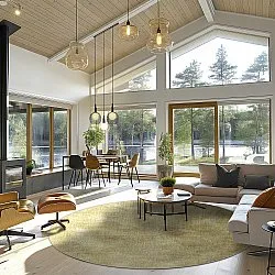 Rond vloerkleed - Chodos (goud)