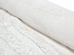 Hoogpolig vloerkleed - Como Natural Cotton Shaggy (offwhite)