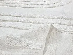 Ronde vloerkleden - Como Natural Cotton Shaggy (offwhite)