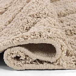 Hoogpolig vloerkleed - Conara Natural Cotton Shaggy (beige)
