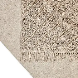 Hoogpolig vloerkleed - Conara Natural Cotton Shaggy (beige)
