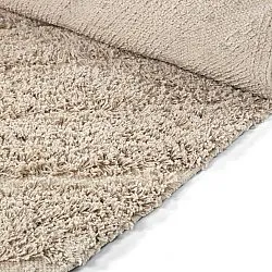 Hoogpolig vloerkleed - Conara Natural Cotton Shaggy (beige)