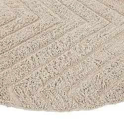 Ronde vloerkleden - Conara Natural Cotton Shaggy (beige)