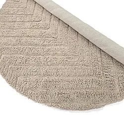 Ronde vloerkleden - Conara Natural Cotton Shaggy (beige)