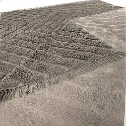 Hoogpolig vloerkleed - Conara Natural Cotton Shaggy (taupe)