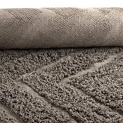 Hoogpolig vloerkleed - Conara Natural Cotton Shaggy (taupe)