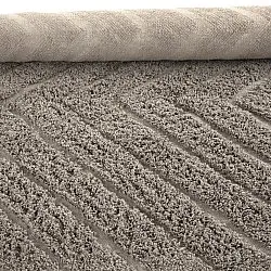 Hoogpolig vloerkleed - Conara Natural Cotton Shaggy (taupe)