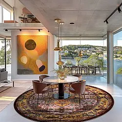 Rond vloerkleed - Darnah (geel/multi)