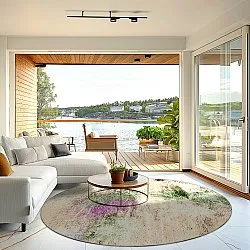 Rond vloerkleed - Dimos (beige/multi)