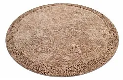 Ronde vloerkleden - Ebba Natural Cotton Shaggy (bruin)