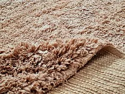 Ronde vloerkleden - Ebba Natural Cotton Shaggy (bruin)