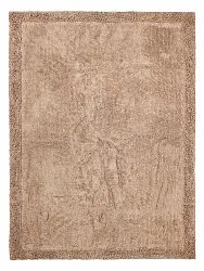 Hoogpolig vloerkleed - Ebba Natural Cotton Shaggy (bruin)