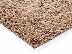 Hoogpolig vloerkleed - Ebba Natural Cotton Shaggy (bruin)