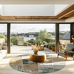 Rond vloerkleed - Ephesus (groen)