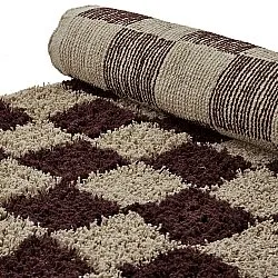 Hoogpolig vloerkleed - Elsey Natural Cotton Shaggy (beige/bruin)