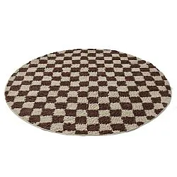 Ronde vloerkleden - Elsey Natural Cotton Shaggy (beige/bruin)