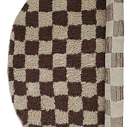 Ronde vloerkleden - Elsey Natural Cotton Shaggy (beige/bruin)