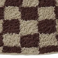 Ronde vloerkleden - Elsey Natural Cotton Shaggy (beige/bruin)