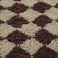 Ronde vloerkleden - Elsey Natural Cotton Shaggy (beige/bruin)