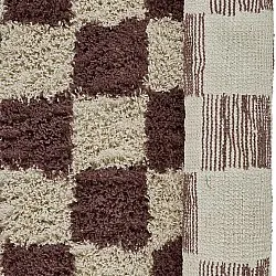 Ronde vloerkleden - Elsey Natural Cotton Shaggy (beige/bruin)