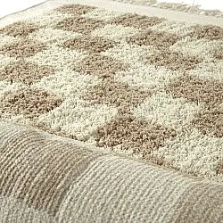 Hoogpolig vloerkleed - Elsey Natural Cotton Shaggy (crème/zand)