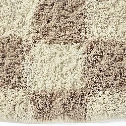 Ronde vloerkleden - Elsey Natural Cotton Shaggy (crème/zand)