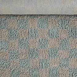 Hoogpolig vloerkleed - Elsey Natural Cotton Shaggy (grijs/roze)