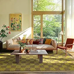 Hoogpolig vloerkleed - Elsey Natural Cotton Shaggy (geel/beige)