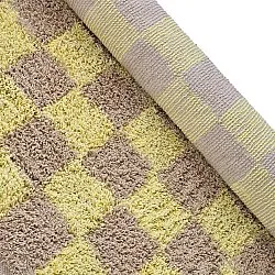 Hoogpolig vloerkleed - Elsey Natural Cotton Shaggy (geel/beige)