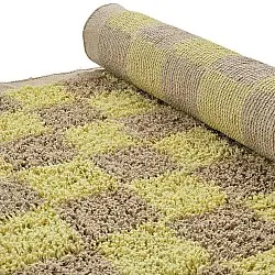 Hoogpolig vloerkleed - Elsey Natural Cotton Shaggy (geel/beige)