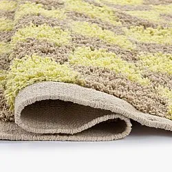 Hoogpolig vloerkleed - Elsey Natural Cotton Shaggy (geel/beige)