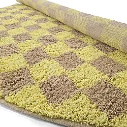 Ronde vloerkleden - Elsey Natural Cotton Shaggy (geel/beige)