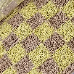 Ronde vloerkleden - Elsey Natural Cotton Shaggy (geel/beige)