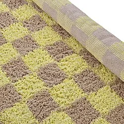 Ronde vloerkleden - Elsey Natural Cotton Shaggy (geel/beige)