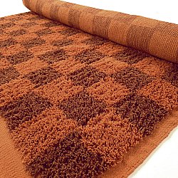 Hoogpolig vloerkleed - Elsey Natural Cotton Shaggy (oranje/rood)