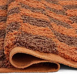 Hoogpolig vloerkleed - Elsey Natural Cotton Shaggy (oranje/rood)