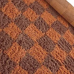 Ronde vloerkleden - Elsey Natural Cotton Shaggy (oranje/rood)