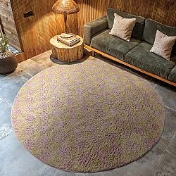 Ronde vloerkleden - Elsey Natural Cotton Shaggy (roze/oranje)